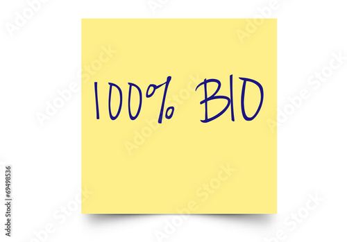 100% Bio, organisch, post it