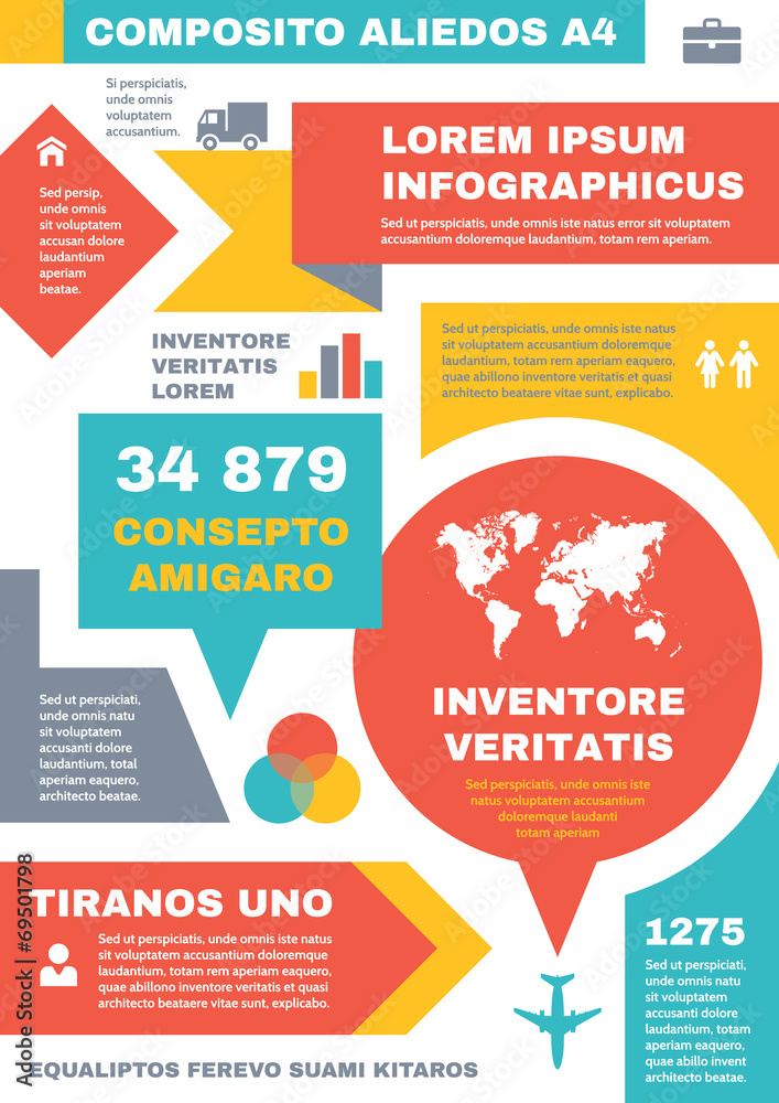 Infographic Business Concept on vertical A4 format