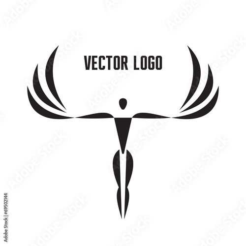 Vector Logo Template - Man with Wings photo