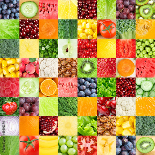 Healthy fresh fruits and vegetables