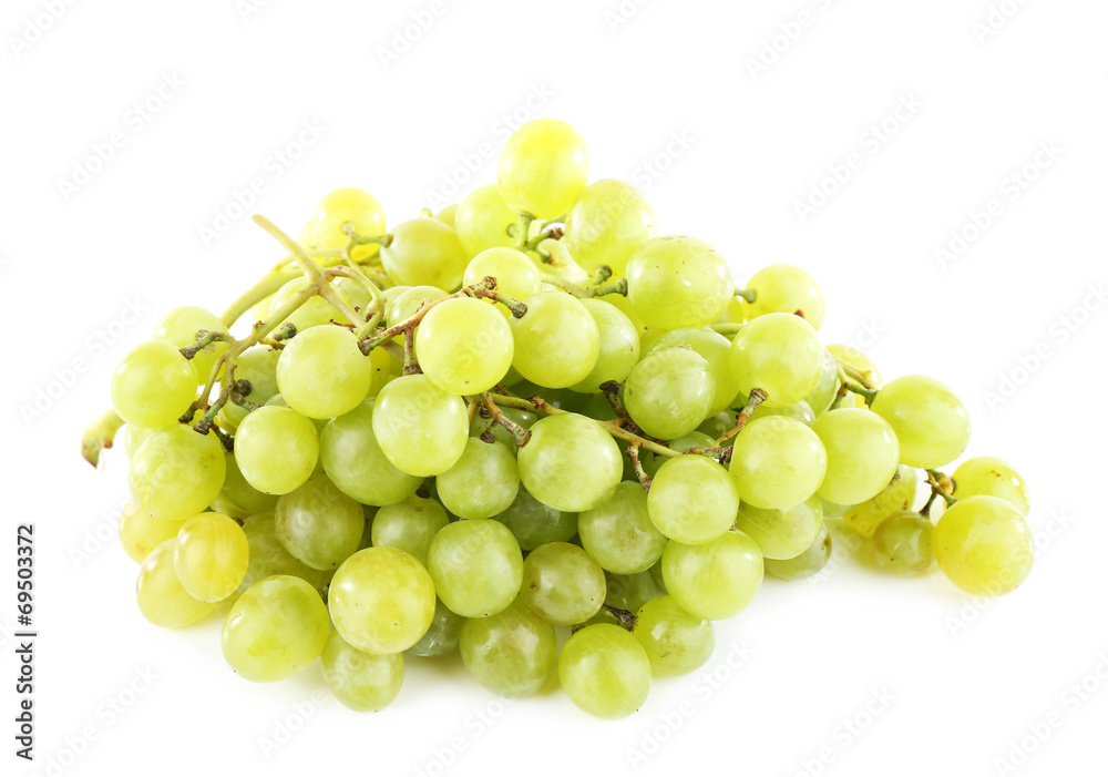 Green grape isolated on white