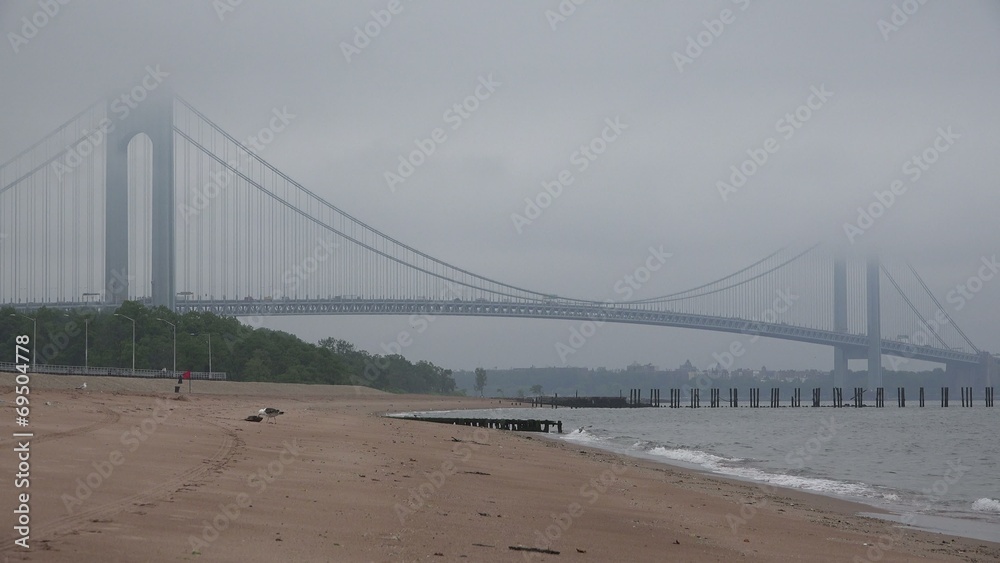 Bridge in Fog, Foggy, Smog, Air Pollution