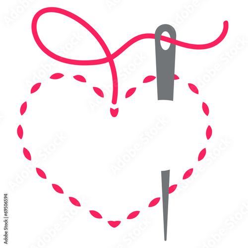 heart and needle