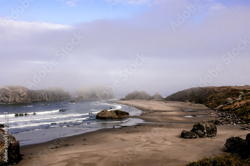 Foggy Morning On An Oregon Beach