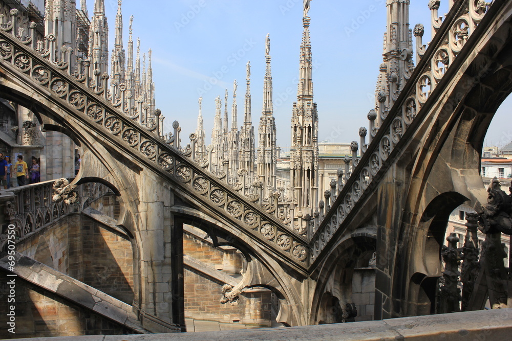 Duomo Cathedral pinnacles, Milan