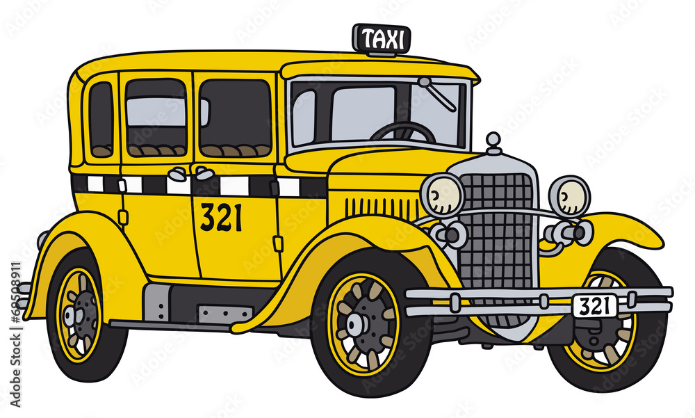 vintage taxi car