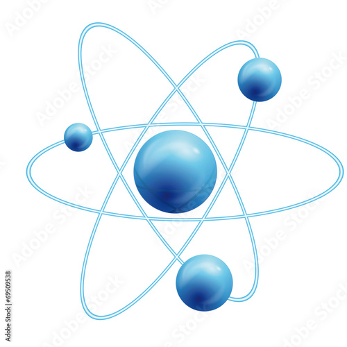 atom symbol with a globe