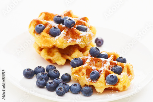 Waffle with blueberry c
