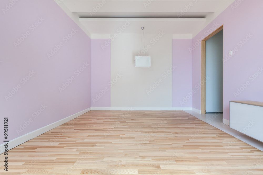 Fototapeta premium Interior of empty pink room