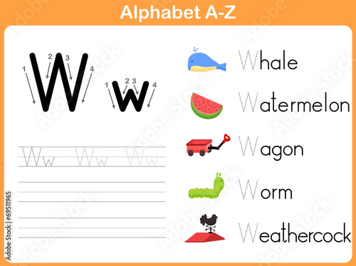 Alphabet Tracing Worksheet: Writng A-Z