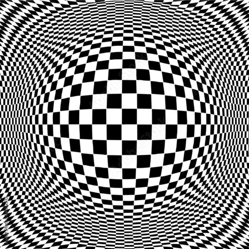 Op Art Abstract Design Pattern illusion, hypnosis, stress strain