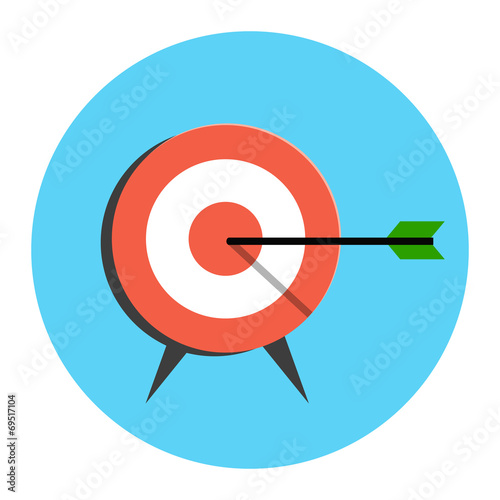 Target Icon. Flat style illustration.