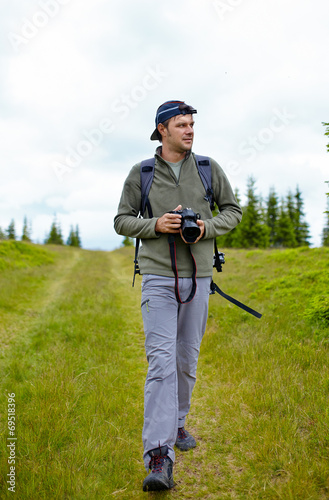 Caucasian hiker