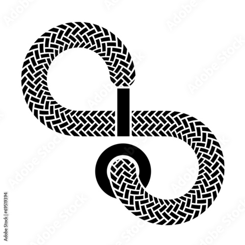 vector shoe lace infinity symbol