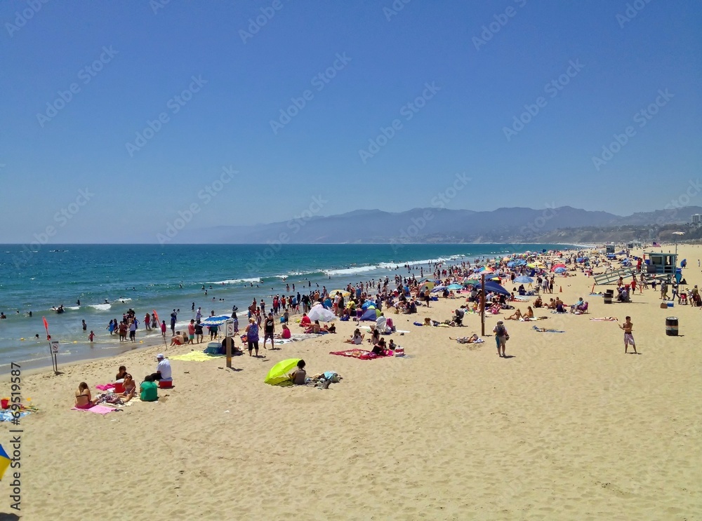 Beautiful Sunny Santa Monica Beach, Los Angeles, California, USA Beautiful Sunny Santa Monica Beach, Los Angeles, California, USA