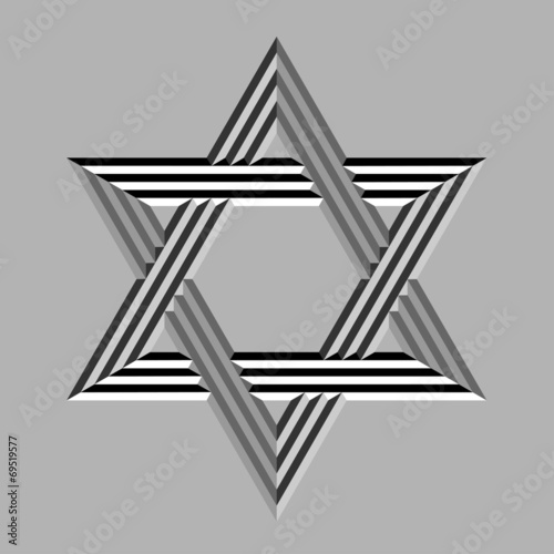vector stone carved david star
