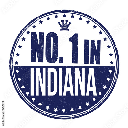Number one in Indiana stamp