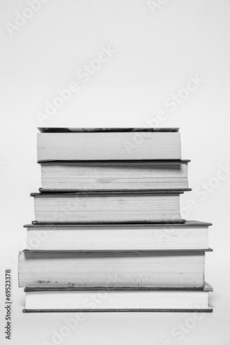 books, stack books in black and white