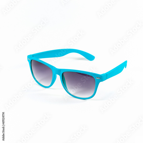 light blue sunglasses isolated