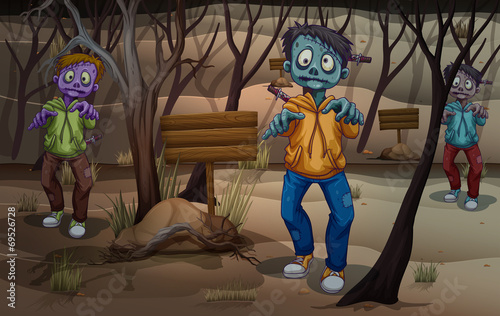 Zombies at the forest