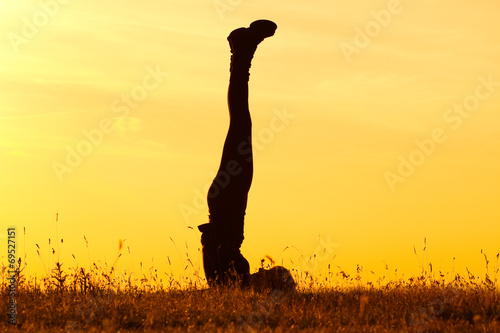 Yoga- Niralamba Sarvangasana/Unsupported shoulderstand photo