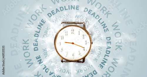 Clocks with work and deadline round writing