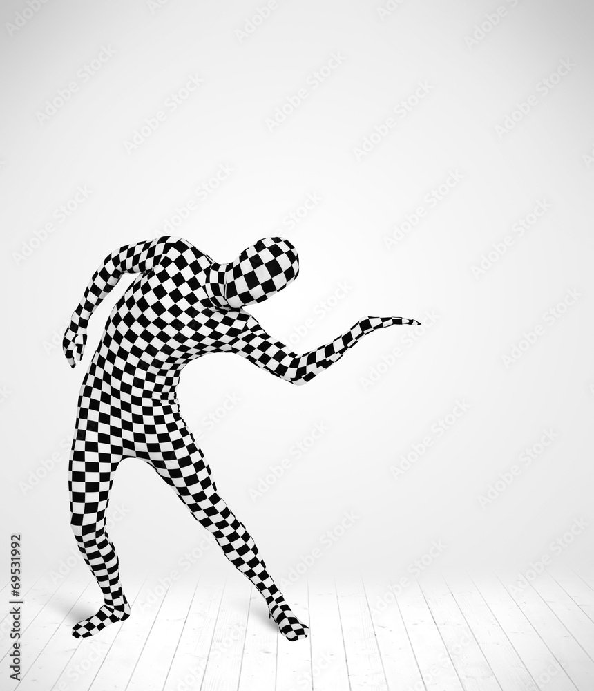 Anonymous man presenting your product Anonymous man presenting your product