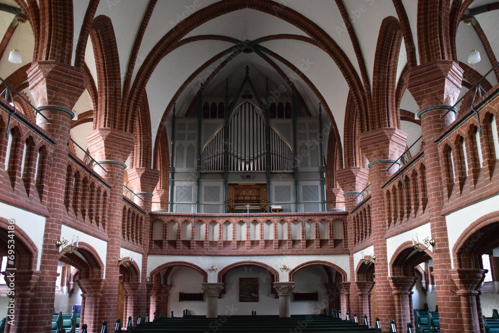Naklejka premium Neogotische St.-Lukas-Kirche in Lauenau