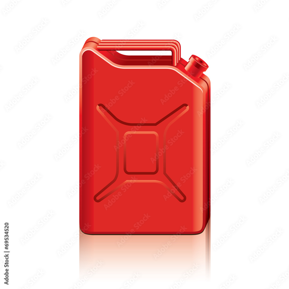 Red jerrycan vector illustration Red jerrycan vector illustration
