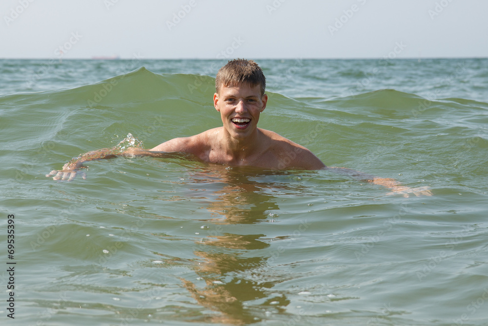 Swimming teen male