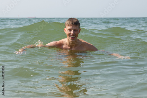 Swimming teen male