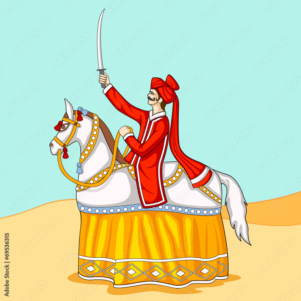 Kachhi Ghodi Dance, India Folk Dance Stock Vector Adobe Stock