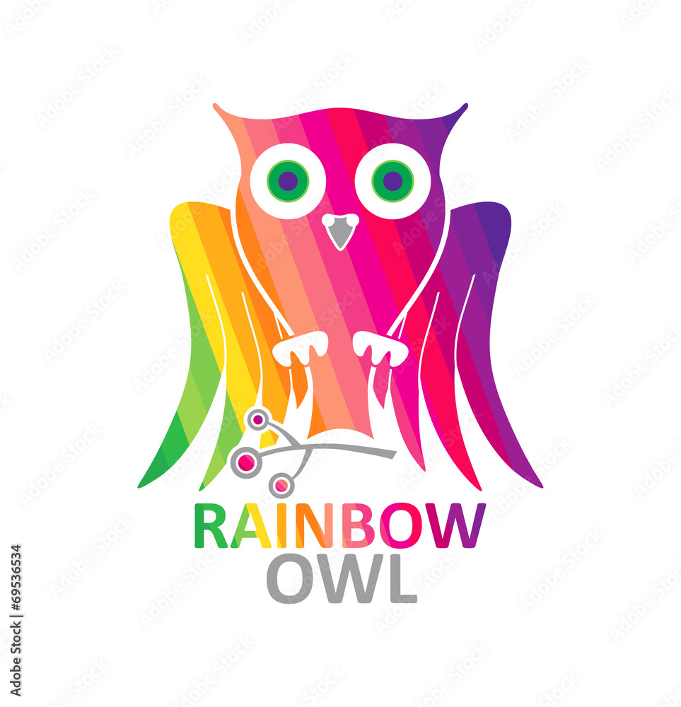 Fototapeta premium Rainbow Owl.