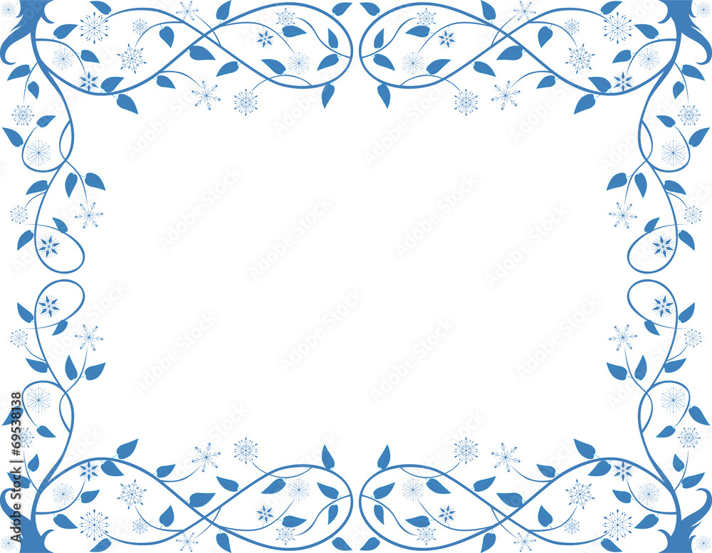 winter floral frame