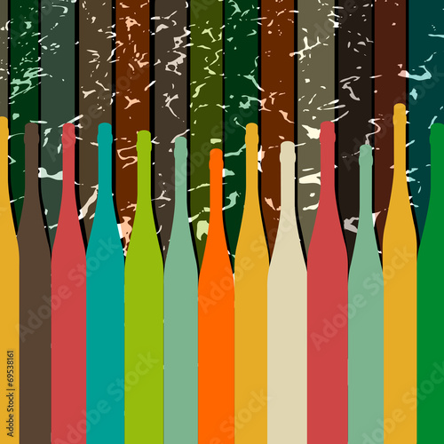 Background with color bottles