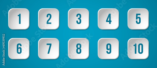 Buttons with numbers