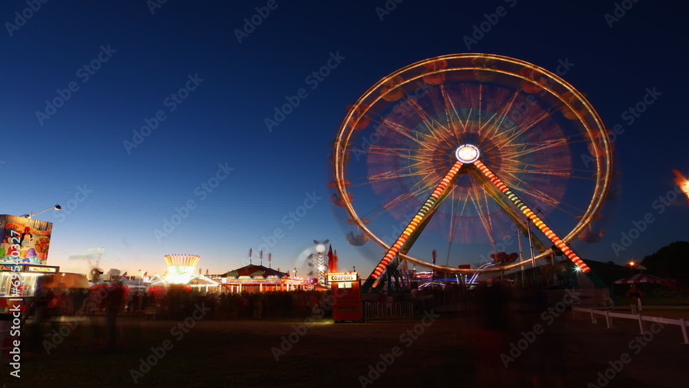 Ferris wheel at night, a timelapse Ferris wheel at night, a timelapse