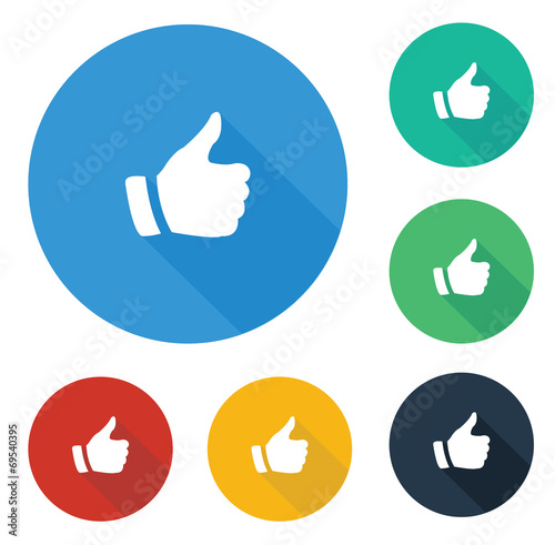 Like flat icons in basic flat colors
