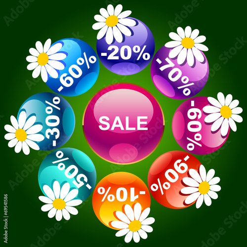Colorful discount labels 3