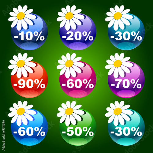 Colorful discount labels 2