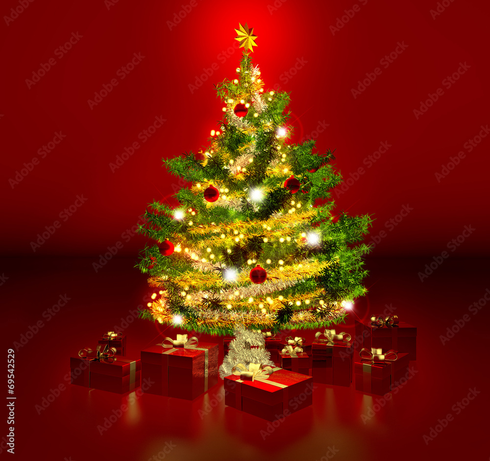 gleaming christmas tree