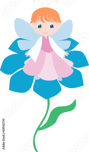 elf girl on the flower