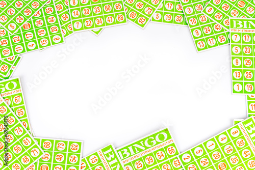 bingo card arrange to have center space background