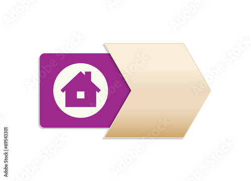 The tag with home icon