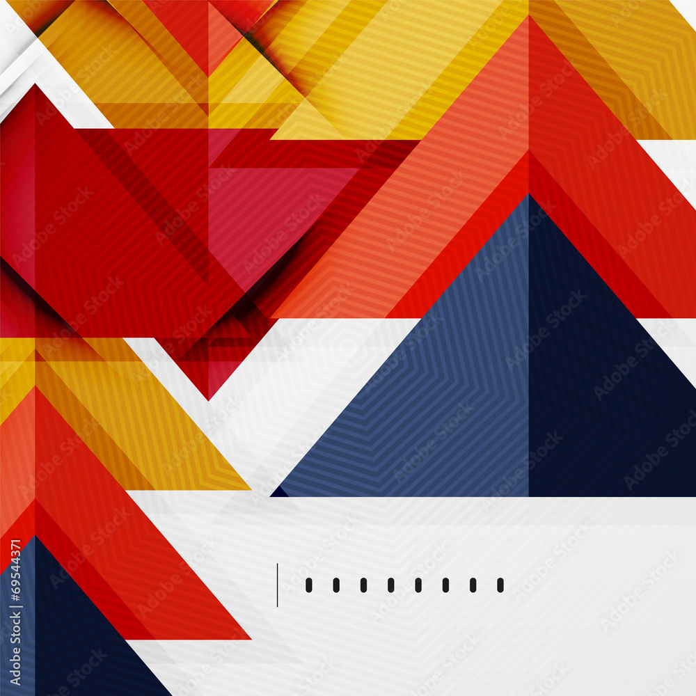 Fototapeta premium Modern glossy triangles business layout