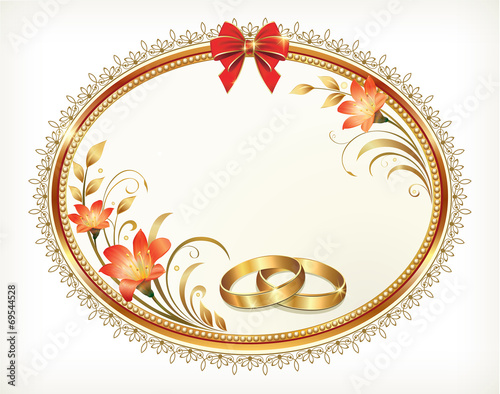 romantic postcard for wedding day