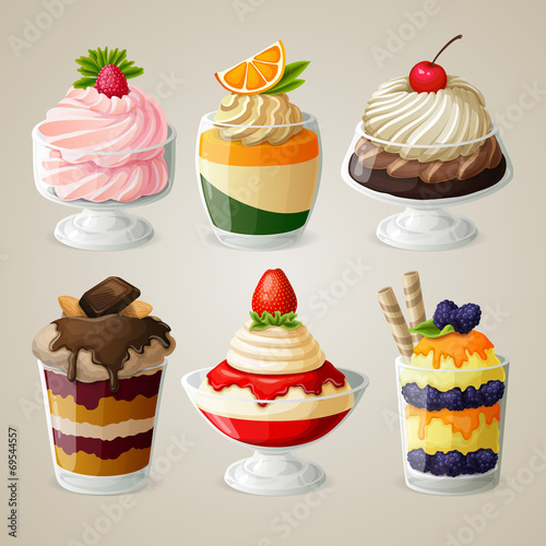 Sweets ice cream  dessert set