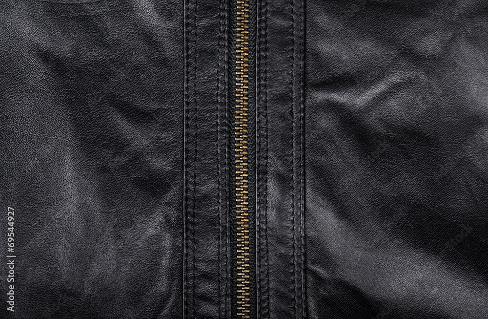 black leather background closeup
