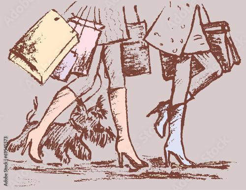 shopping women