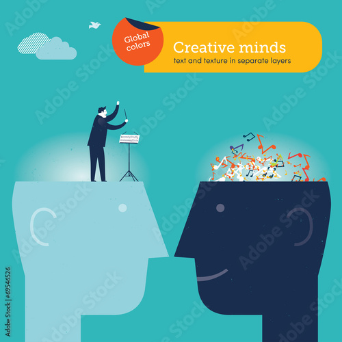 Vector Heads with music
